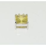 9ct white gold citrine pendant.
