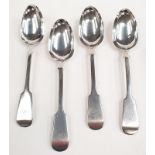 Four silver serving spoons - Edinburgh 1848.