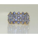 9ct gold tanzanite ring. Size Q.