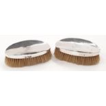 Pair of silver hairbrushes, hallmarked Birmingham.