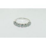 Blue topaz half hoop eternity 925 ring. Size N 1/2. REF SP35