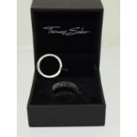 Two genuine boxed Thomas Sabo silver rings.