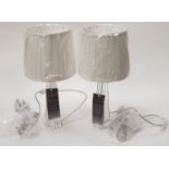 Two Lipsy London "Jasmine" table lamps with fabric shades as new (REF WP16).