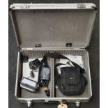 Panasonic video camcorder in aluminium case (REF C19).
