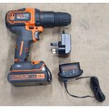 Black & Decker cordless drill (REF 25).