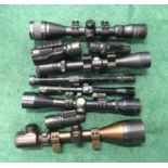 Collection of rifle scopes (REF 174).