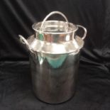 A stainless steel 1/4 size milk churn 29cm high.(HI37).