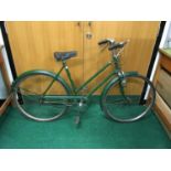 BSA green vintage pushbike (HP).