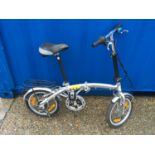 Silver folding bike (WP).