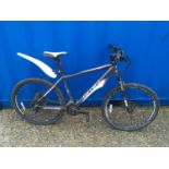 Carrera black and white mountain bike (WP).