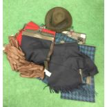 Collection of New cashmere scarves, together with three pairs of leather gloves and a hat by M&S (