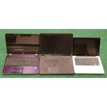Three Laptops: Apple Macbook A1278, HP TPN-F115, HP Pavilion (WP99).