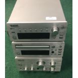Teac collection of mini stereo system separates to include CD player, tuner and amplifier (REF WP