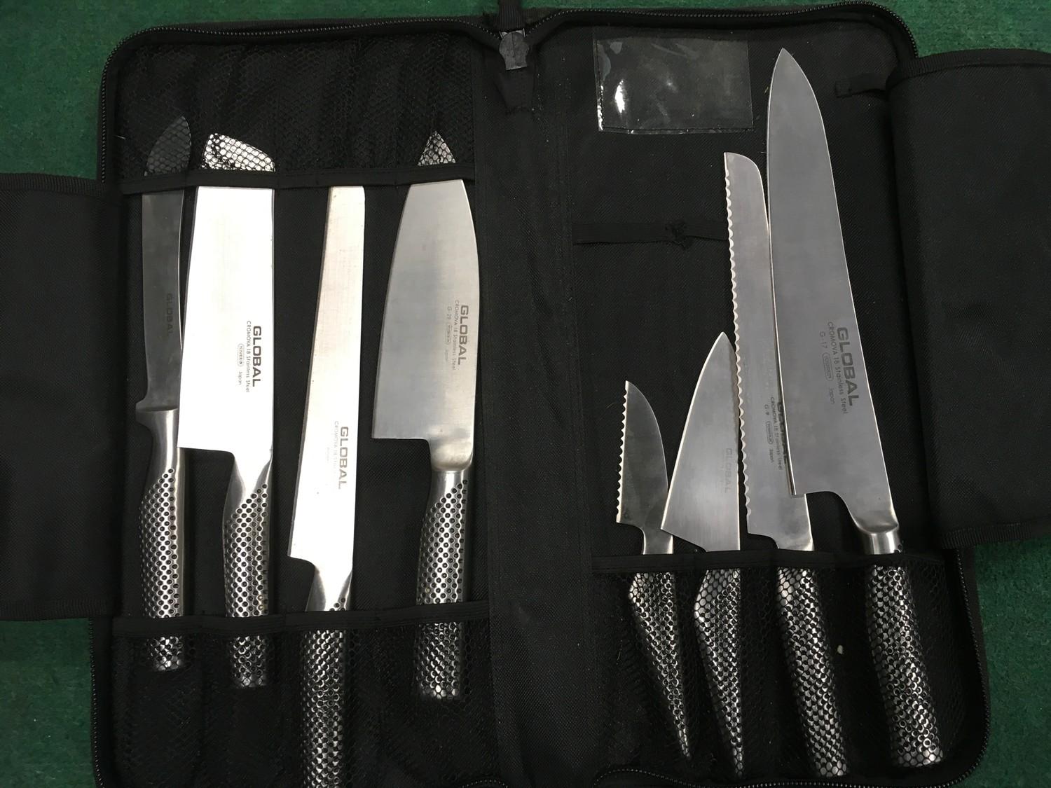 Global Knife set in case (REF 11).