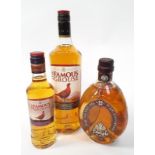 Two bottles of Famous Grouse Whisky to include 1x 1L and 1x 35cl together with a bottle of Dimple