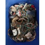 A large box of costume jewellery (WP32).