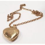 A 9ct gold locket on chain (REF 40).