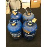 Four 15kg Calor Gas Butane gas bottles (REF 176).