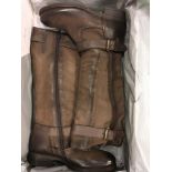 Celtic Sheep Skin brown knee high boots Size 5 (Ref 103)