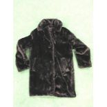 New Look black fur coat size 12 (Ref 31)