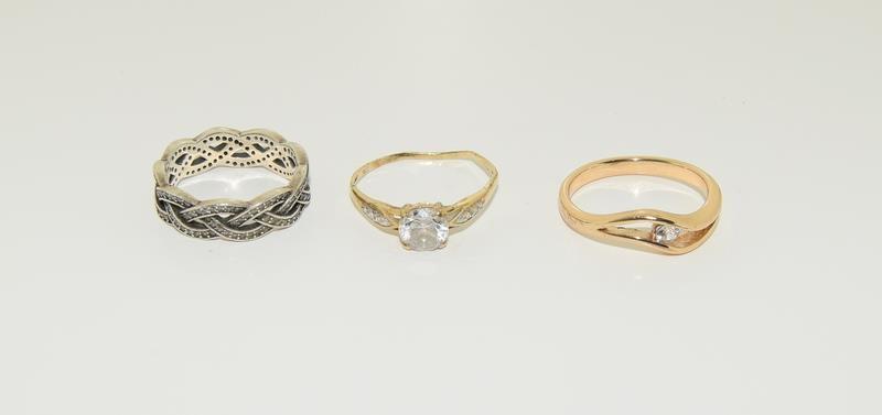 3 misc rings Inc gold ref71,7,37