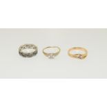 3 misc rings Inc gold ref71,7,37