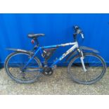 Raleigh Dirtmonkey blue and silver mountain bike (WP).