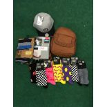 Mixed Lot to include brown bag, 7 pairs of socks, Cap, double fitted sheet and men?s briefs. (Ref