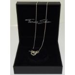 A Thomas Sabo boxed genuine silver necklace.