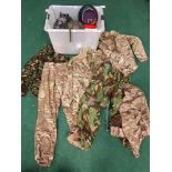A large consignment of army camouflage clothing - not all photographed (WP).