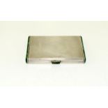 Silver Card Case with enameled edge, 91.8g.