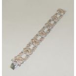 Art Deco Czech Crystal & Marcasite Bracelet