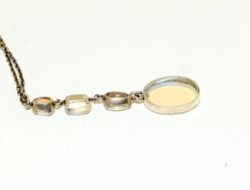 Silver Moonstone Pendant. (L21) - Image 3 of 3