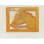 Art Deco amber bakelite/catalin race horse brooch.