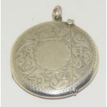 Silver Round Match Holder, Fully Hallmarked.