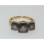 9ct Gold Quartz Ring. Size P