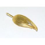 Corocraft gilt lotus shape vintage brooch.