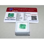 Natural Emerald Gemstone, 8.6ct with Certificate