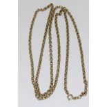 9ct Gold Chain. 80cm Long.12g