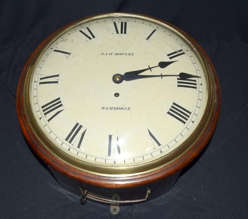 A Victorian Mahogany wall clock , fusee movement with a convex dial, by Walkers of Birmingham,