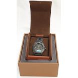 Breitling Blackbird Watch in box with papers.