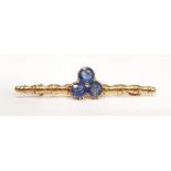 Ladies (gold tested) sapphire brooch.
