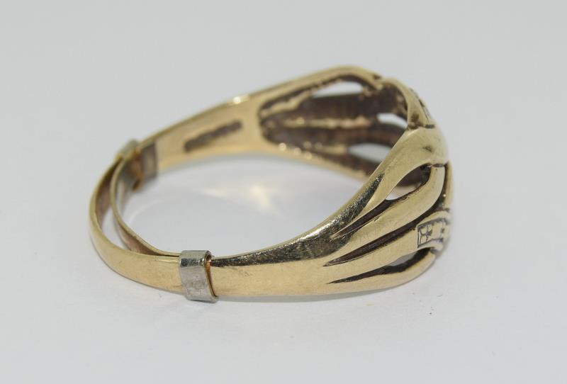 9ct Gold Twist Ring. Size Q - Image 2 of 3