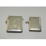 2 Silver Hallmarked Vesta Cases