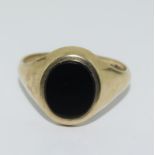9ct Gold Signet ring. Size X
