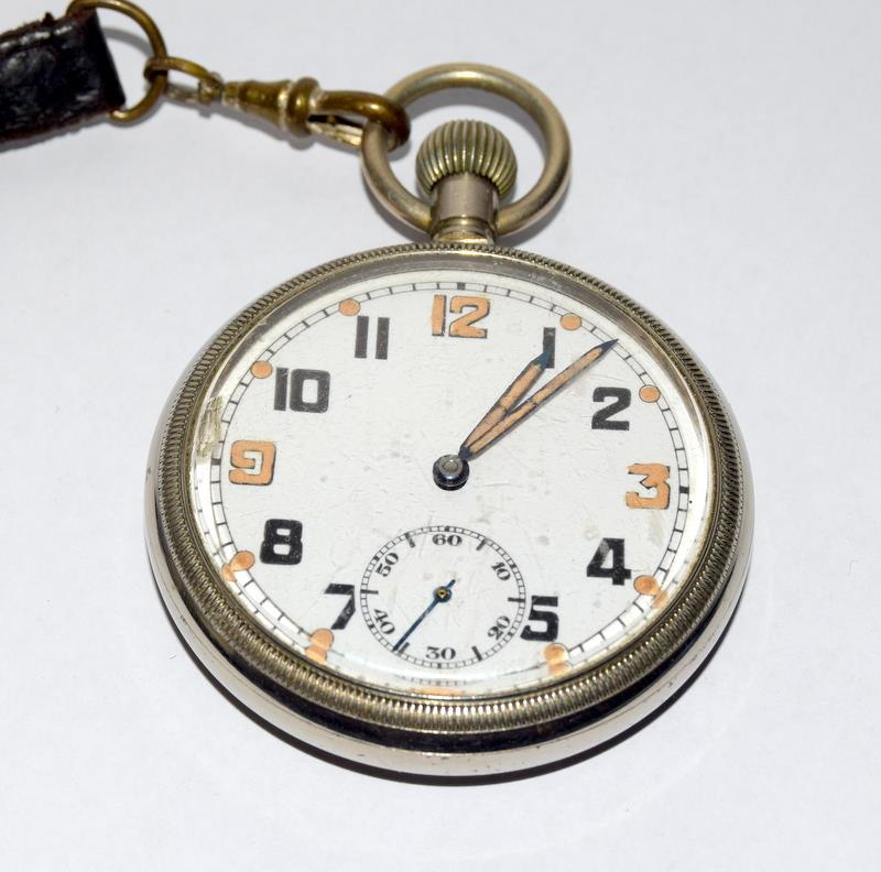 Military GS/TP pocket watch by Bravingtons of London will require a service to get working