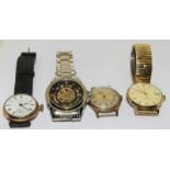 4 Manual Gents Wristwatches, Some Working.