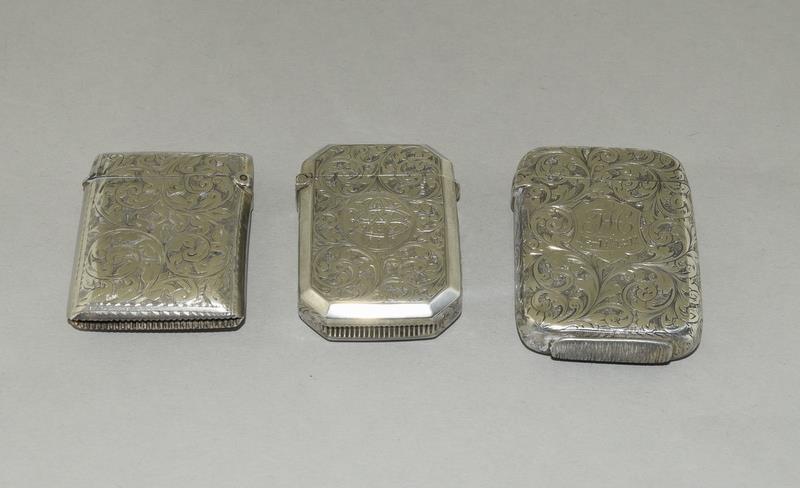 3 Silver Hallmarked Vesta Cases - Image 2 of 3
