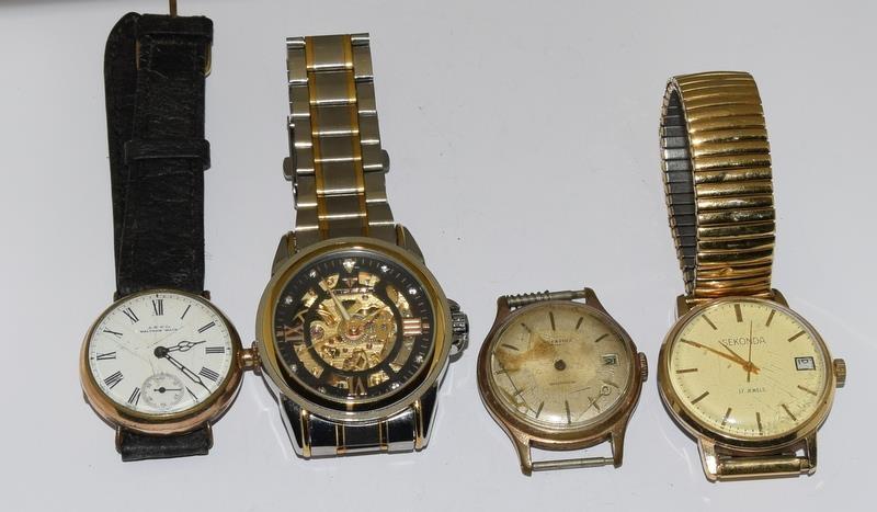 4 Manual Gents Wristwatches, Some Working. - Image 4 of 4