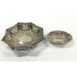 Silver Hallmarked Repousse Dish in Hexagonal Form together with a Silver Hallmarked Repousse Pin